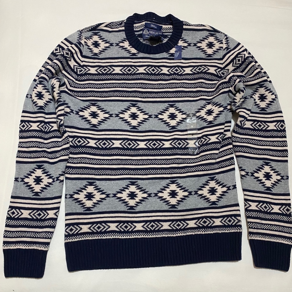 Men’s AMERICAN RAG (Blue) SWEATER size small